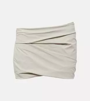 Мини-Юбка с драпировкой и низкой посадкой Entire Studios, серый