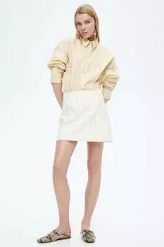 Мини-Юбка с покрытием H&M, бежевый