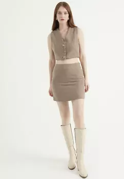 Мини-Юбка с узором Herita, серый