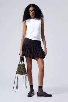 Мини-Юбка с воздушным шаром Weekday, черный