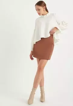 Мини-Юбка с запахом Herita, коричневый