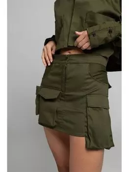 Мини-Юбка скинни Chiara Wear, хаки