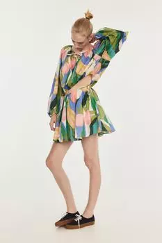 Мини-Юбка-Солнце H&M, синий