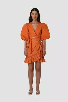 Мини-Юбка Stevie со складками Amylynn, оранжевый
