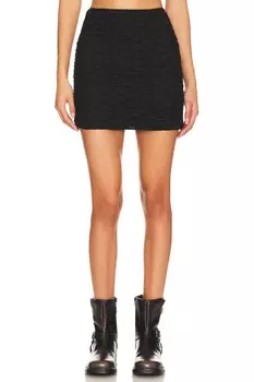 Мини-Юбка-Трансформер ona со сборками черного цвета Free People, черный