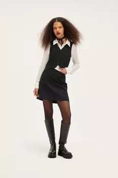 Мини-Юбка-Трапеция Monki, черный