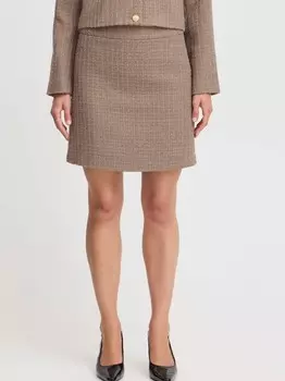 Мини-Юбка юбка-байепия B.Young, бежевый