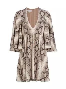 Мини-кафтан из шелковой змеиной кожи Michael Kors Collection