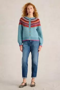 Мини кардиган с сердечками White Stuff, синий