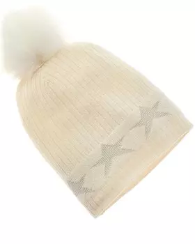 Мини-кашемировая шапка Hannah Rose со звездами и каймой