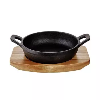 Мини-кастрюля BUTLERS HOT IRON с деревянной подставкой Д 17 x Ш 12 см