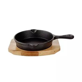 Мини-кастрюля BUTLERS HOT IRON с деревянной подставкой Д 22 x Ш 15 см
