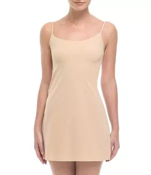 Мини-комбинация на бретельках с овальным вырезом и бретельками Commando Commando, бежевый