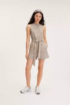 Мини-Комбинезон из прозрачного льна Monki, белый