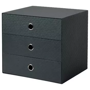 Мини-комод с 3 ящиками, черный, 33х26 см, PALLRA IKEA