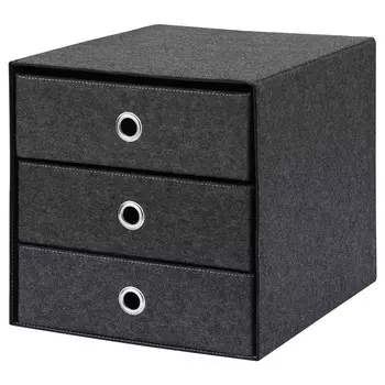 Мини-комод с 3 ящиками, серый, 33х38 см, BLDDRA IKEA