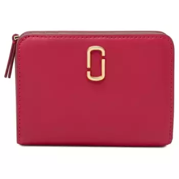 Мини-Компактный кожаный кошелек Marc Jacobs, фуксия