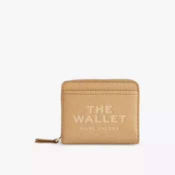 Мини-Компактный кожаный кошелек Marc Jacobs, коричневый