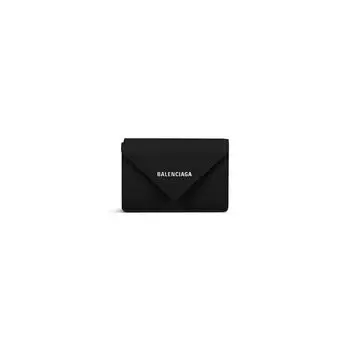 Мини-кошелек из бумаги BALENCIAGA, черный