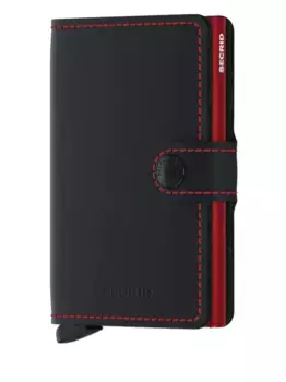 Мини-кошелек из кожи с прошивкой Secrid, черный