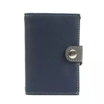 Мини-кошелек Margelisch "нуню одинарная кожа", кошелек для кредитных карт из переработанной кожи, синий