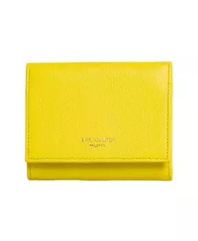 Мини Кошелек с тиснением логотипа спереди. Trussardi, желтый