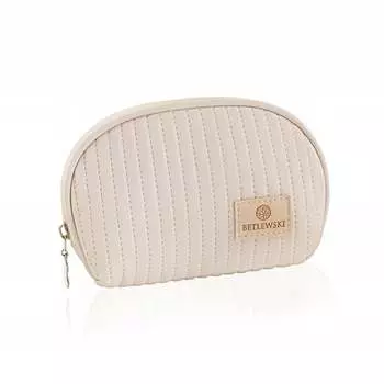 Мини-косметичка Betlewski унисекс бежевого цвета с застежкой-молнией