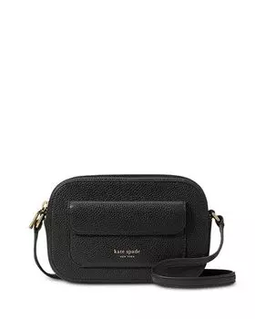 Мини-кожаная сумка через плечо Ava kate spade new york, цвет Black