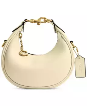 Мини кожаная сумка Jonie COACH, коричневый/бежевый