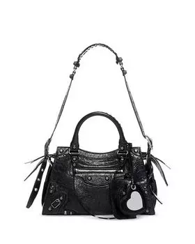 Мини-кожаная сумка Neo Cagole City Balenciaga, цвет Black