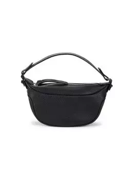 Мини-кожаная сумка с верхней ручкой By Far, черный