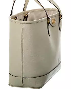 Мини-кожаная сумка-тоут Gucci Ophidia, белый