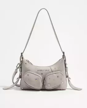 Мини-кожаная сумочка, трансформируемая в сумку через плечо Bimba y Lola, серый