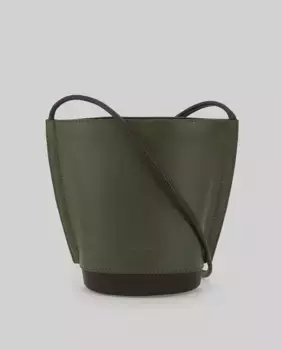 Мини кожаная женская сумка через плечо в стиле люльки Adolfo Dominguez, зеленый