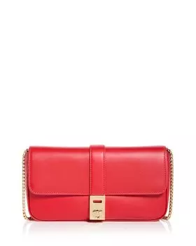 Мини-кожаный трансформер через плечо Ferragamo, цвет Red