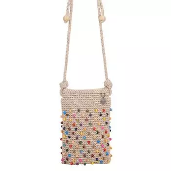 Мини-кроссбоди Josie The Sak, цвет Hand Crochet - Ecru Multi Beads
