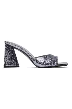 Мини мюли Devon The Attico, цвет anthracite
