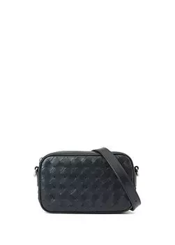 Мини-Мужская кожаная сумка Intrecciato Bottega Veneta, черный