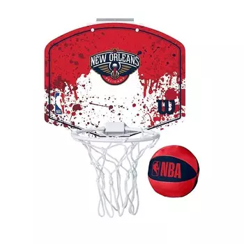 Мини обруч команды NBA New Orleans Pelicans Wilson, серебряный