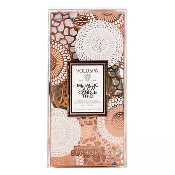 Мини-оловянная свеча Voluspa Metallic Glow Trio