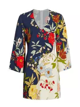 Мини-платье А-силуэта Riley с V-образным вырезом Cara Cara