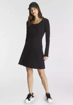 Мини-платье AJC с декоративной планкой на пуговицах, черный