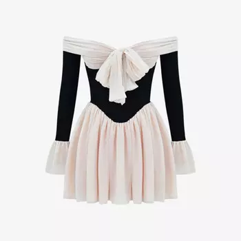 Мини-Платье Alana из эластичной ткани с открытыми плечами House Of Cb, черный