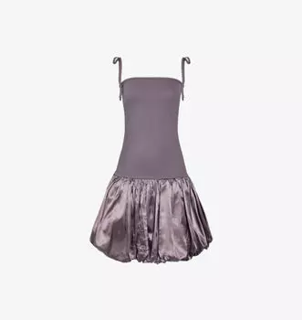 Мини-Платье Alexa из эластичной ткани с эффектом пуховика Amy Lynn, черный