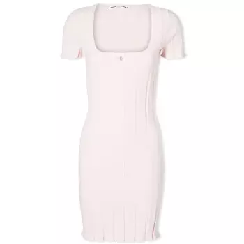 Мини-платье Alexander Wang с логотипом Pointelle, розовый