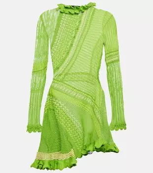 Мини-платье Ali из хлопкового трикотажа ROBERTA EINER, коричневый