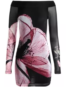 Мини-платье alice + olivia dorinda, черный