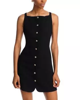 Мини-платье Alice с пуговицами спереди WAYF, черный