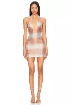 Мини-Платье angie с глубоким v-образным вырезом Superdown, оранжевый