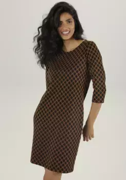 Мини-платье Aniston SELECTED с элегантным жаккардовым узором - НОВАЯ КОЛЛЕКЦИЯ, черный